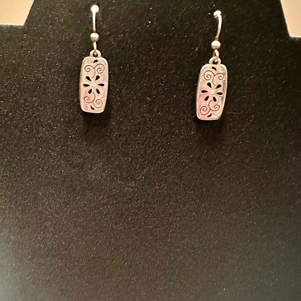 Brighton Silver Floral Earrings and Bracelet Set - Picture 2 of 4